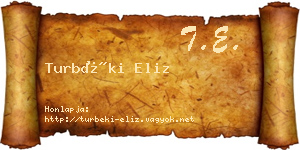 Turbéki Eliz névjegykártya